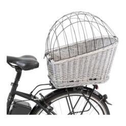 Hondenfietsmand achterop gemonteerd op een elektrische fiets